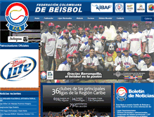 Tablet Screenshot of federacioncolombianadebeisbol.com